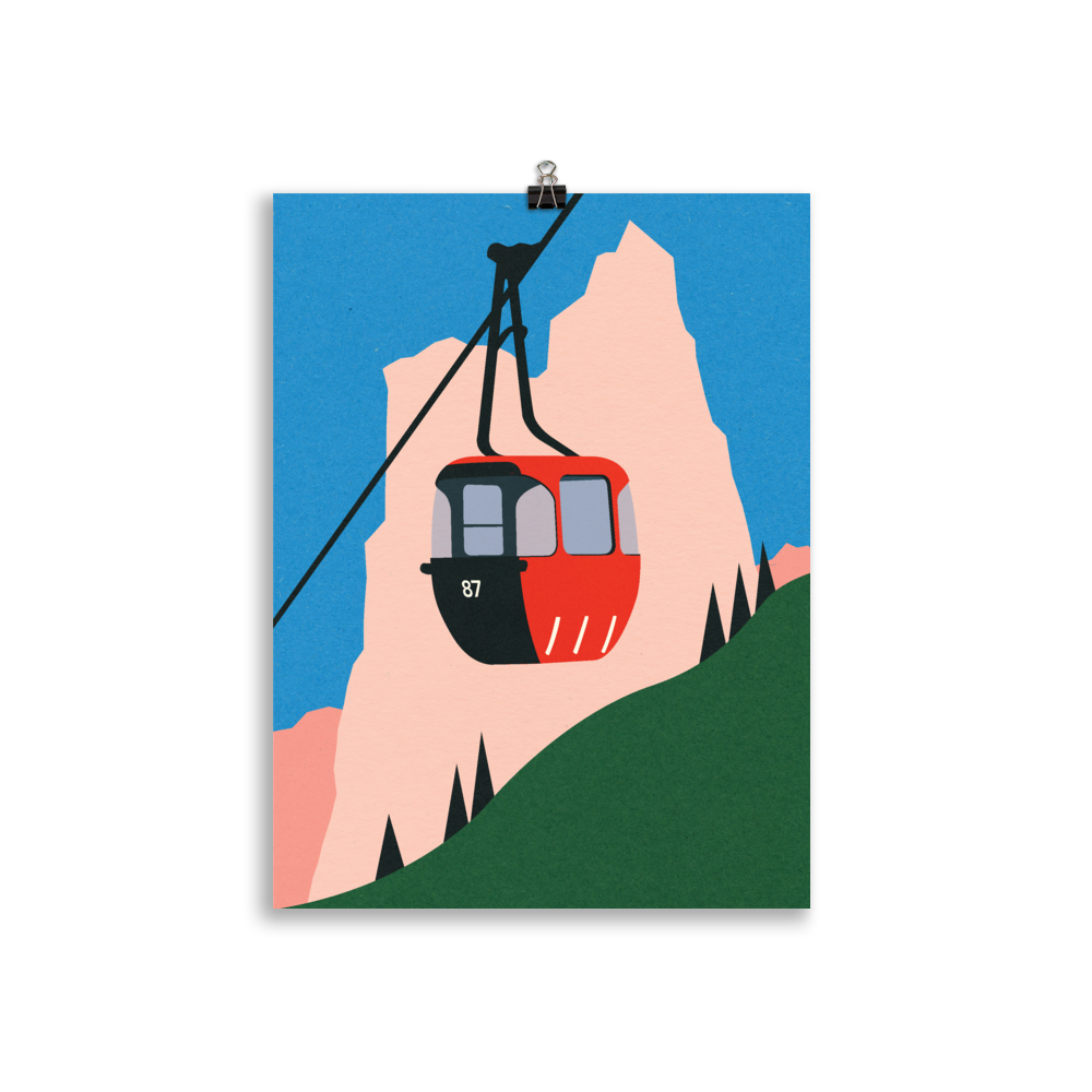 Poster Art Print Illustration – Allgäu Alps