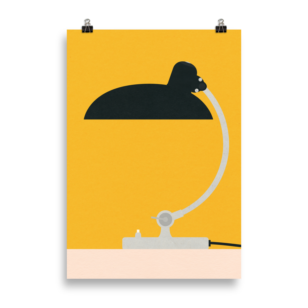 Poster Art Print Illustration – Bauhaus Table Lamp Kaiser Idell 6631