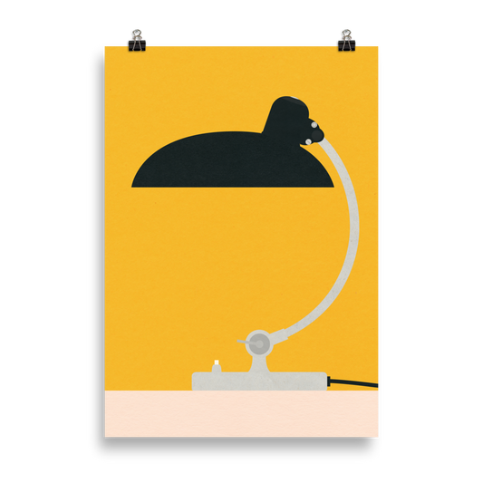 Poster Art Print Illustration – Bauhaus Table Lamp Kaiser Idell 6631