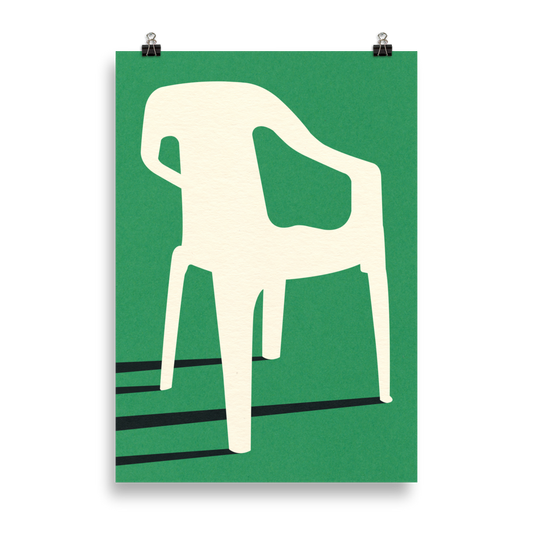 Poster Art Print Illustration – Monobloc Plastic Chair III