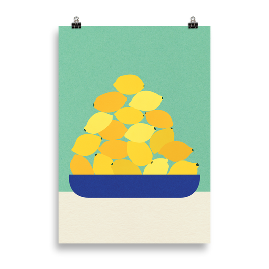 Poster Art Print Illustration – Sicily Lemons