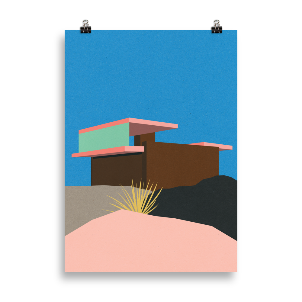 Poster Art Print Illustration – Kaufmann Desert House Palm Springs