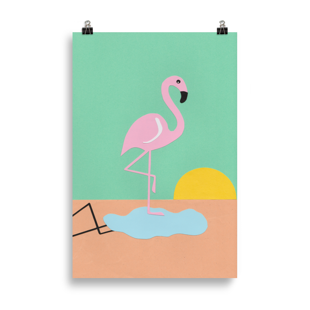 Poster Art Print Illustration – Flamingo Herbert