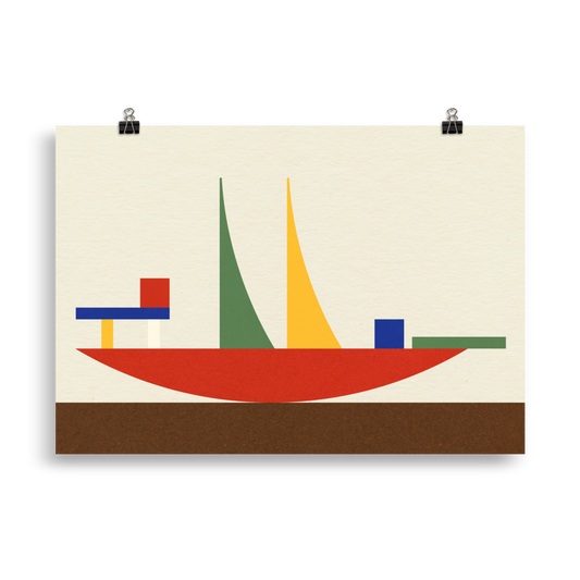 Poster Art Print Illustration – Bauhaus Bauspiel Toy Alma Buscher