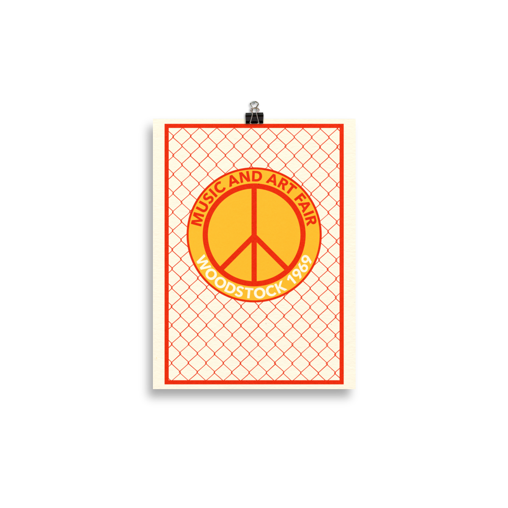 Poster Art Print Illustration – WOODSTOCK MUSIC AND ART FAIR 1969