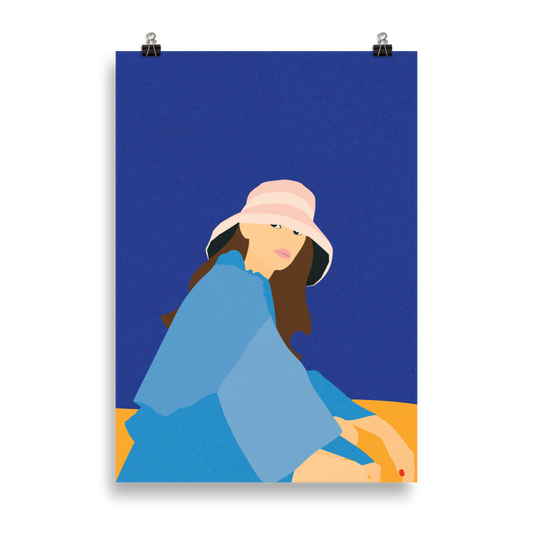 Poster Art Print Illustration – Sophie In The Valley Of Summer's End