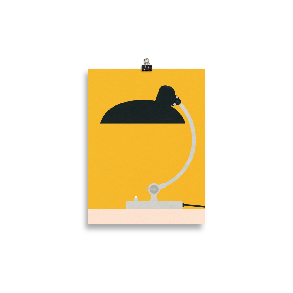 Poster Art Print Illustration – Bauhaus Table Lamp Kaiser Idell 6631