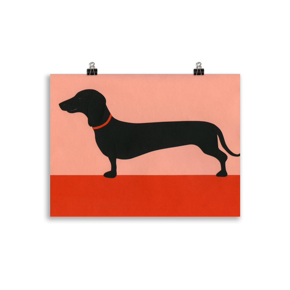 Poster Art Print Illustration – Dachshund Rosi