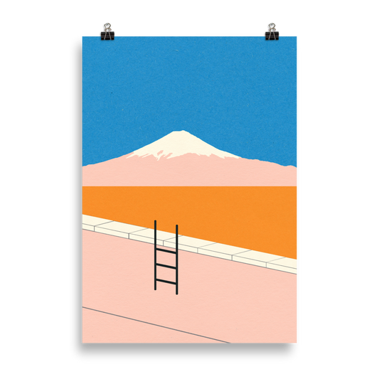 Poster Art Print Illustration – Fuji Pool