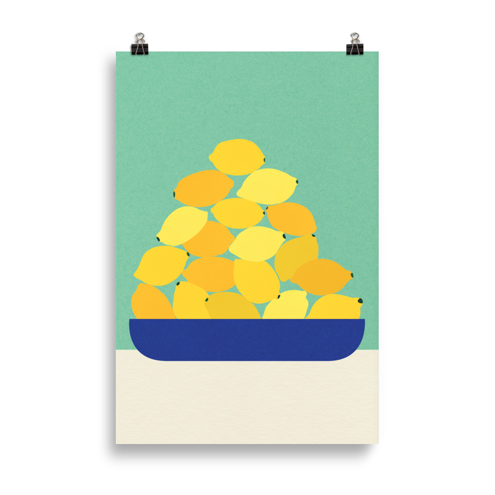 Poster Art Print Illustration – Sicily Lemons