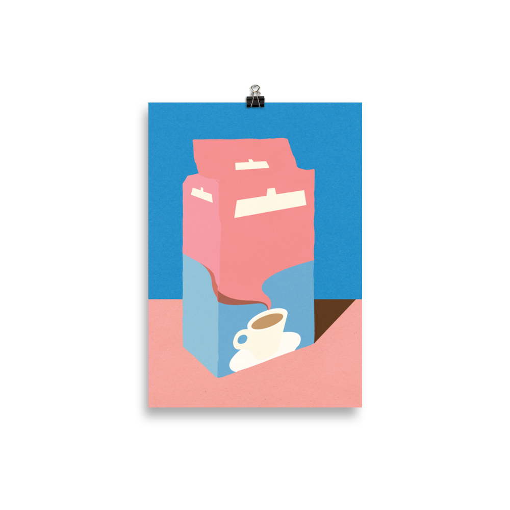 Poster Art Print Illustration – Espresso Crema E Gusto Dolce