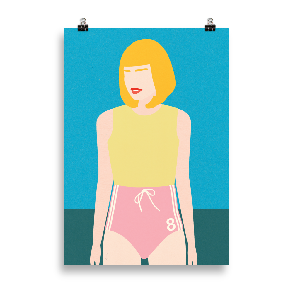 Poster Art Print Illustration – Runner Girl