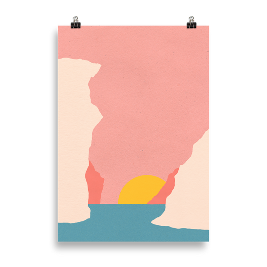 Poster Art Print Illustration – Sunset Of Crete