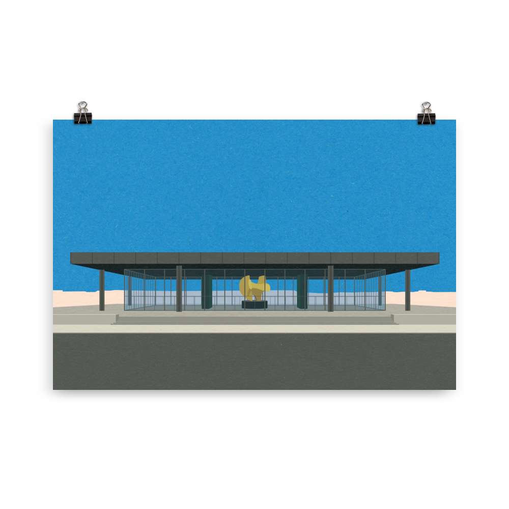 Poster Art Print Illustration – Neue Nationalgalerie
