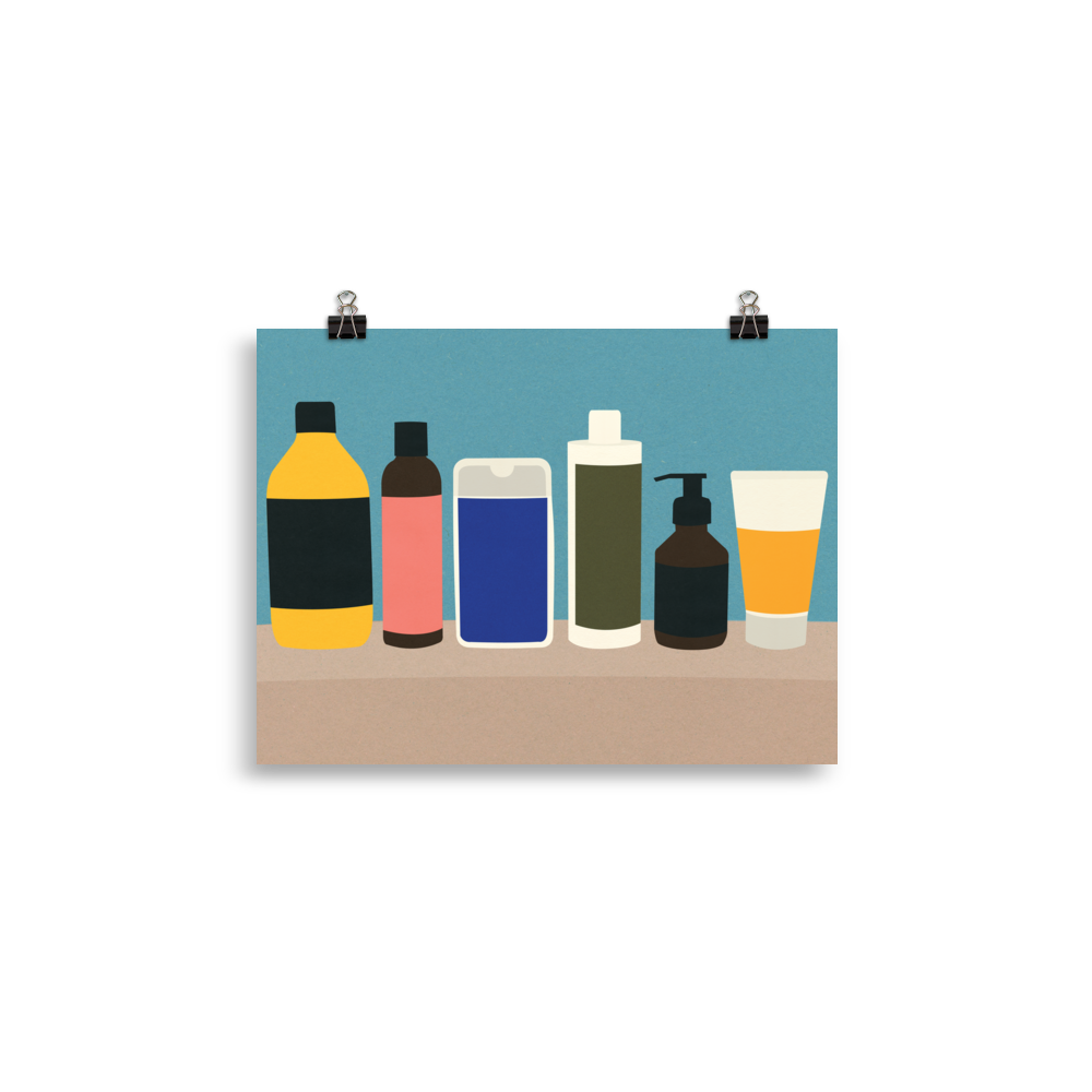 Poster Art Print Illustration – Plastic Bottles