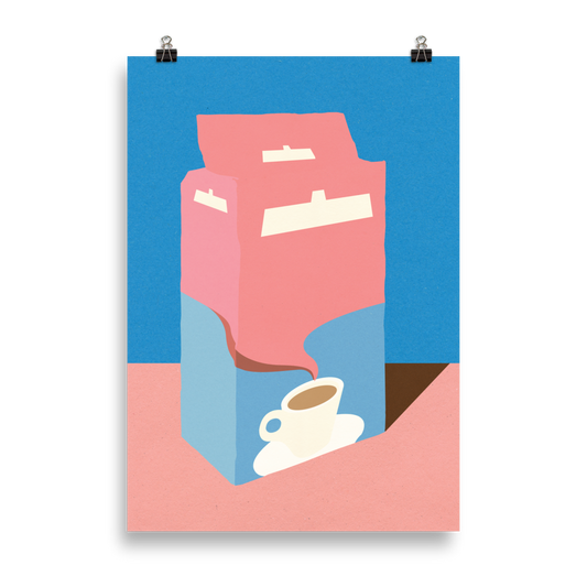 Poster Art Print Illustration – Espresso Crema E Gusto Dolce