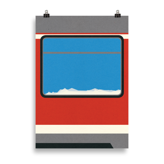 Poster Art Print Illustration – Red Train
